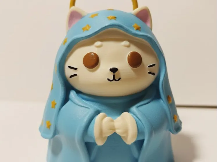 Chibi Cat Nativity Figures - Virgin Mary
