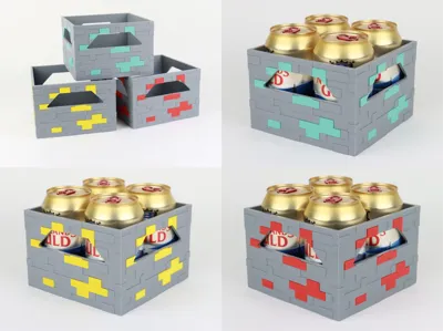 Minecraft Diamond, Gold and Redstone Beer Crate