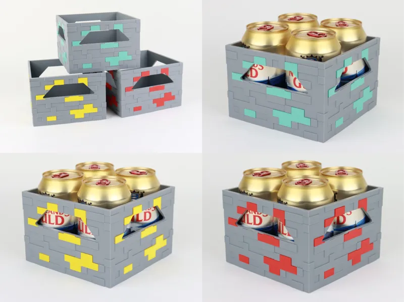 Minecraft Diamond, Gold and Redstone Beer Crate