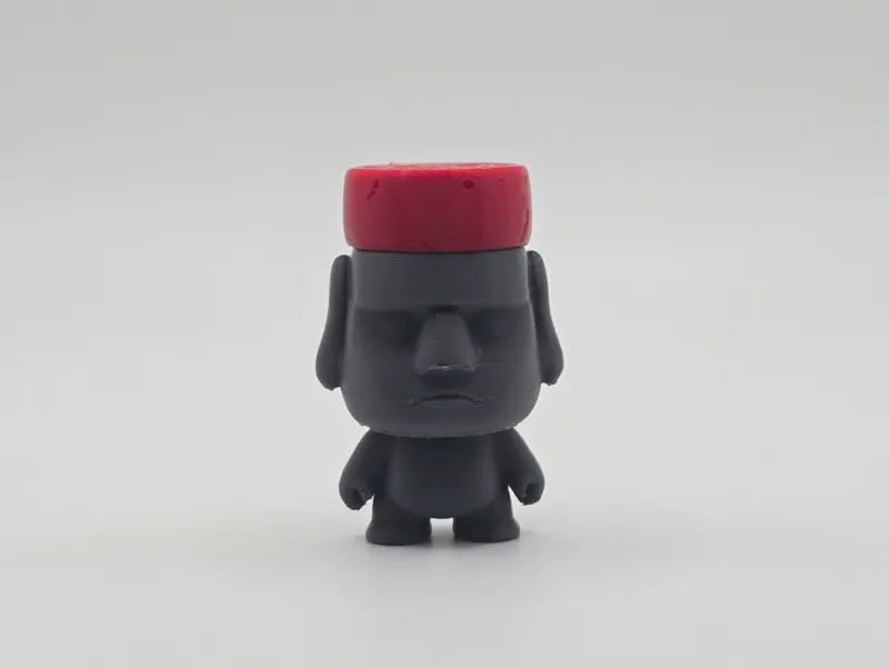Chibi Moai with Pukao (Hat) Figurine/Keychain