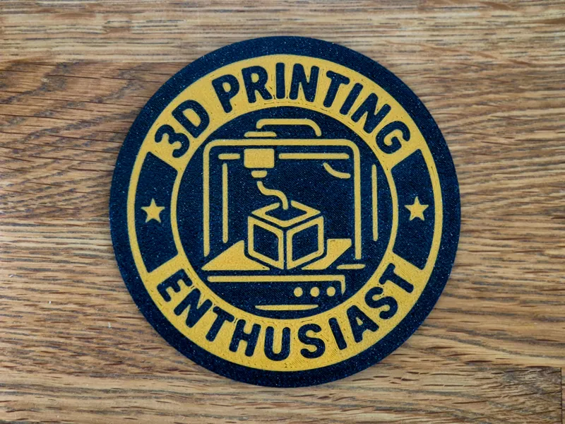 Badge of a Maker – 3D Printing Enthusiast Coaster