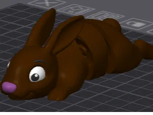 Chocolate Easter Bunny Flexi Toy
