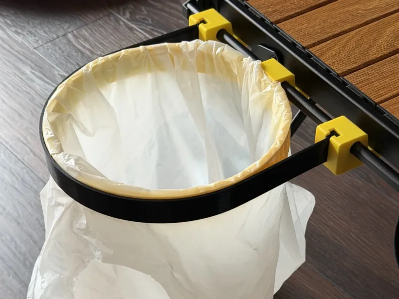 Wide Opening Garbage Bag Holder for IGT Table