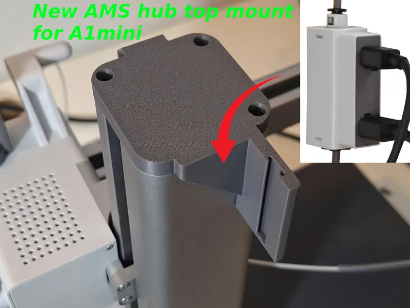 A1mini top mount bracket for AMS Hub - A1 series