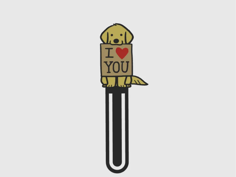 BookMark Dog Love Labrador Cute Kawaii