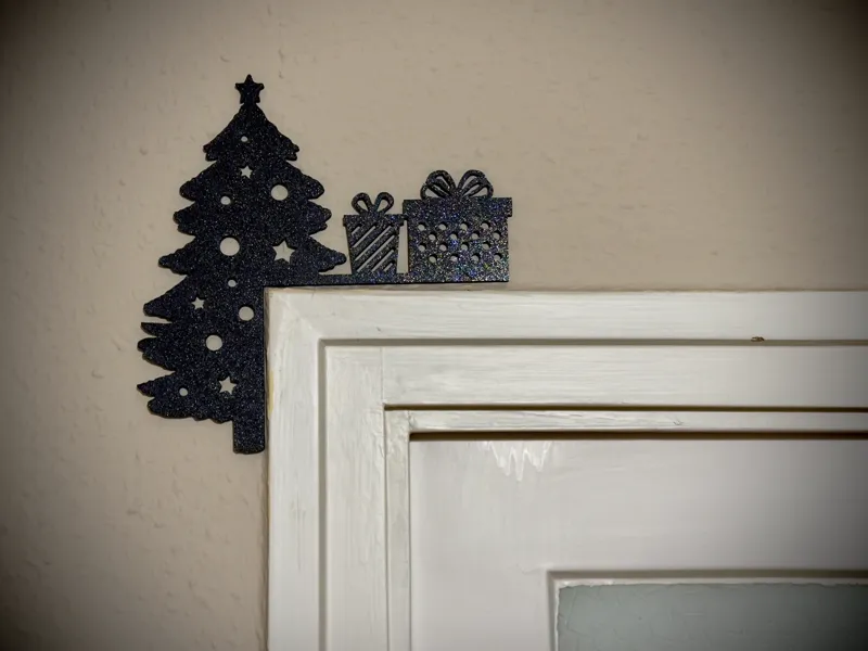 Christmas tree door decor