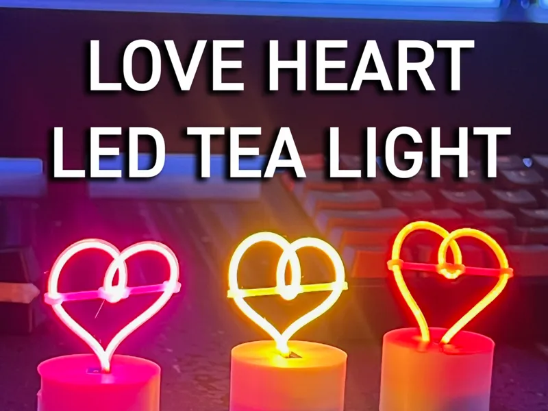 Love Heart Tea Light - Flexible LED