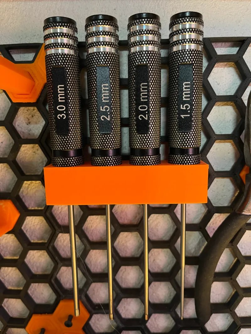 Honeycomb Storage Wall - Hex Screwdrivers Holder