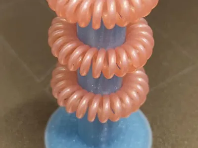 Cylindrical hair tie organizer