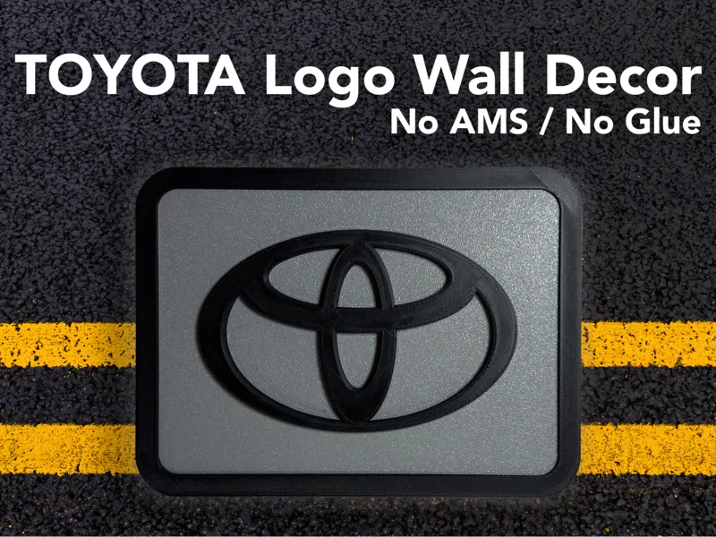 Toyota Logo Wall Decor / No AMS / No Glue