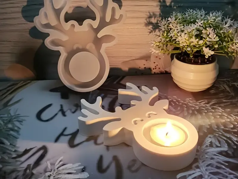 reindeer candlestick (candle)