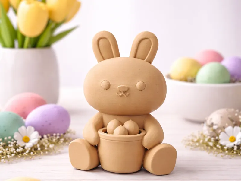 Easter bunny with eggs without supports, only 42g