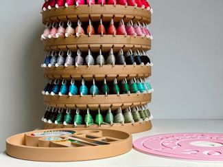 Embroidery giant spool organizer