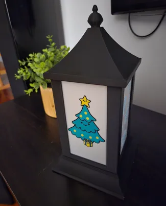 Christmas Lantern Christmas tree panel