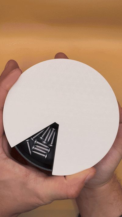 Round box with turnable lid 6 compartments