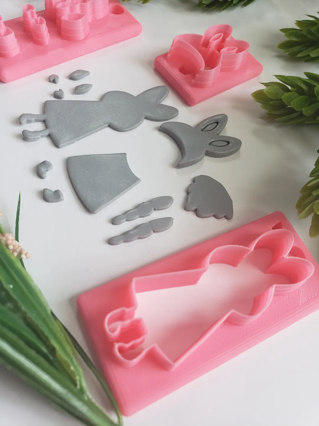 Easter Gnome Girl Polymer Clay Earring Cutter Set view 4