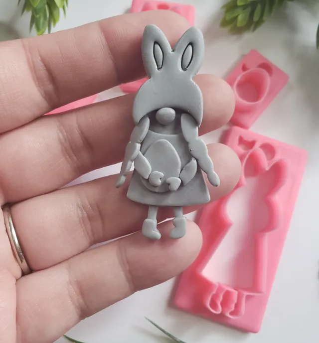 Easter Gnome Girl Polymer Clay Earring Cutter Set