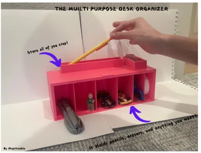 All purpose desk organizer