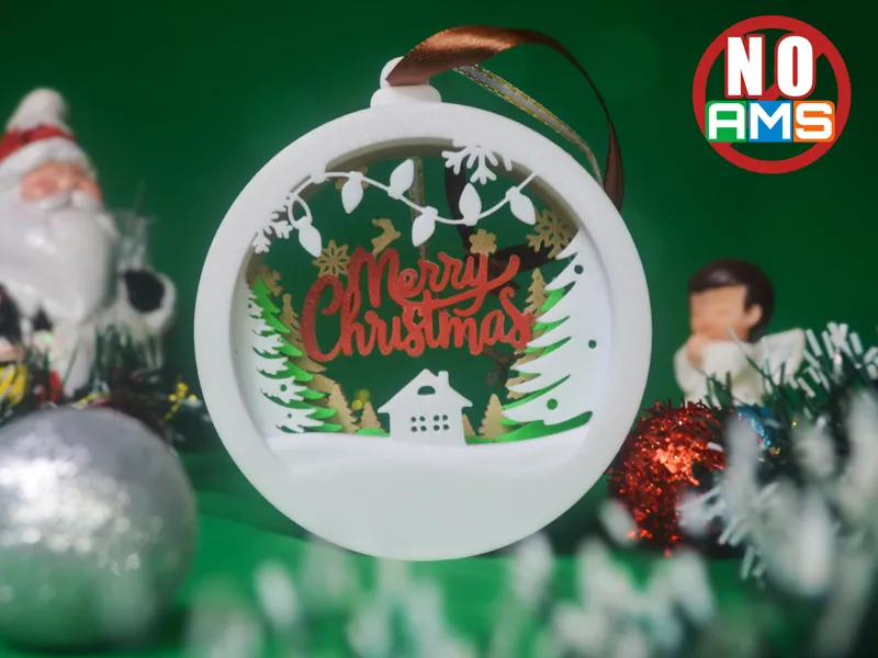 Christmas Tree Diorama Ornament - No AMS