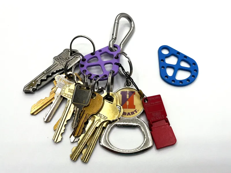 Key (Keychain) Ring Organizer with Carabiner Hole