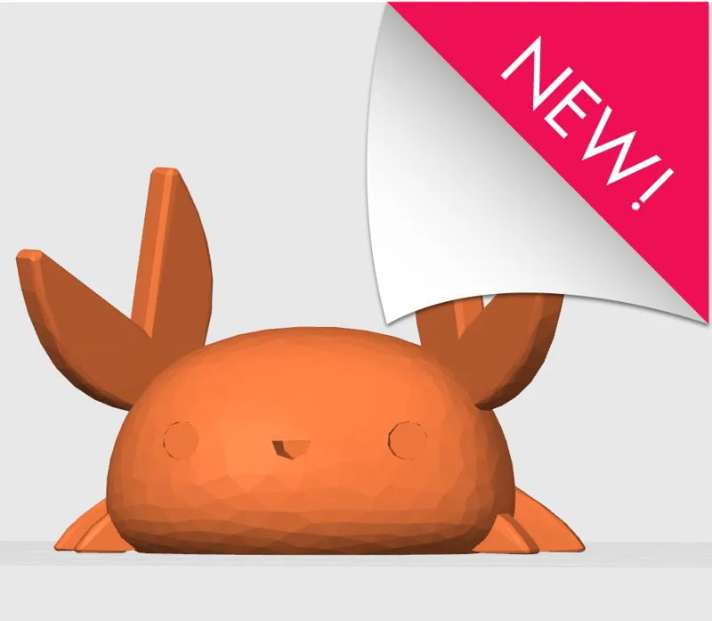 Cute Crab Pen Holder (Low-Poly, Testing and Calibration)