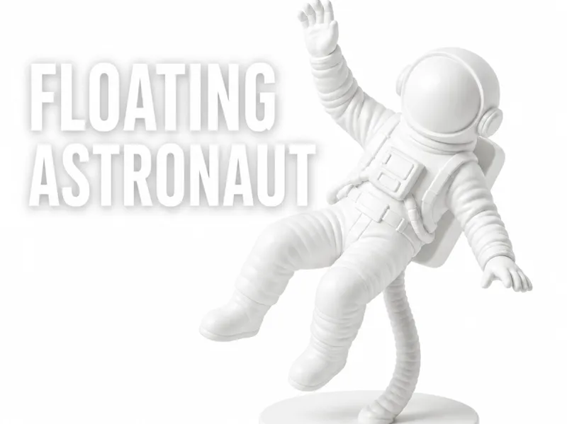 Kleiner Astronaut im coolen Floating-Style