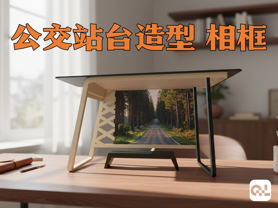 公交站台造型相框-桌面相框-摆台（适配5寸照片）