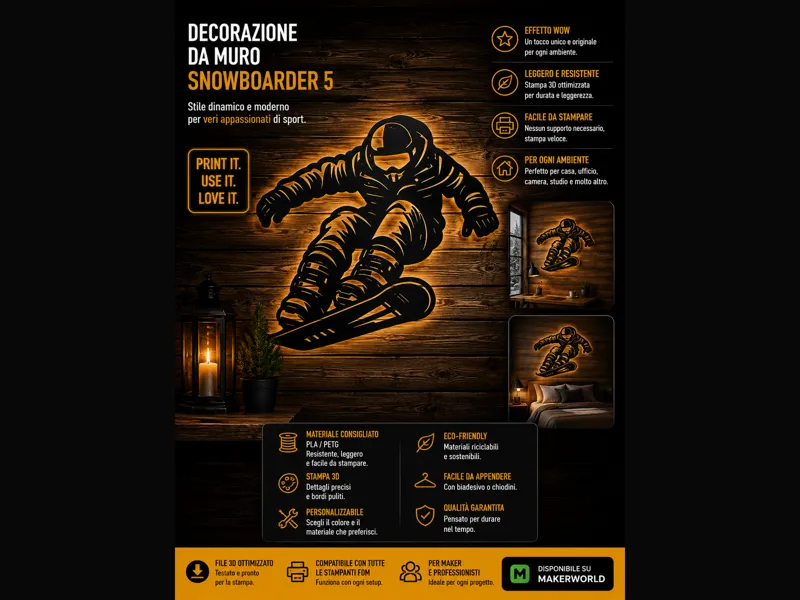 DECORAZIONE SNOWBOARDER CON CASCO 