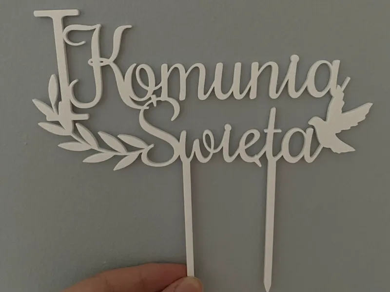Topper na tort - I Komunia Święta