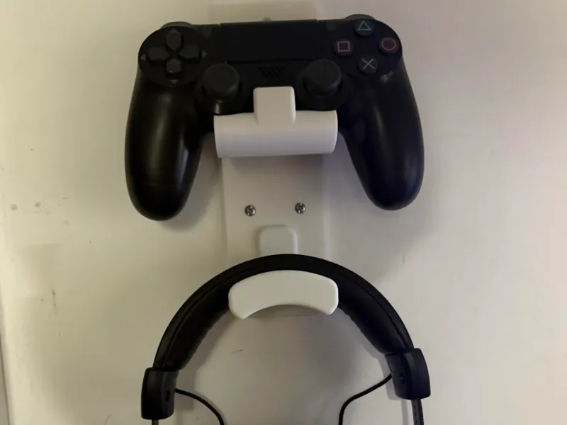 Wall Mounted PS4 and Headphone holder