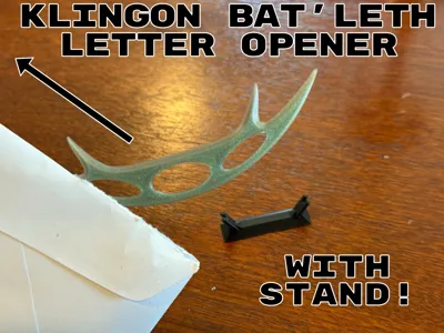 Letter Opener: Klingon Bat'leth with display stand
