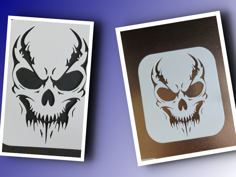 stencil teschio