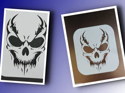 skull stencil
