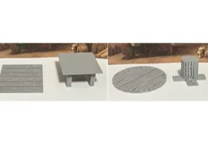 Set de tables de taverne rondes et carrées