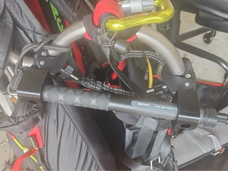 Paramotor Selfie stick mount