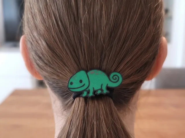 Chamäleon Haargummi-Charm / Haar-Accessoire