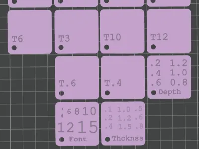 Thickness Plates 0.4 - 15mm and Font Thickness 