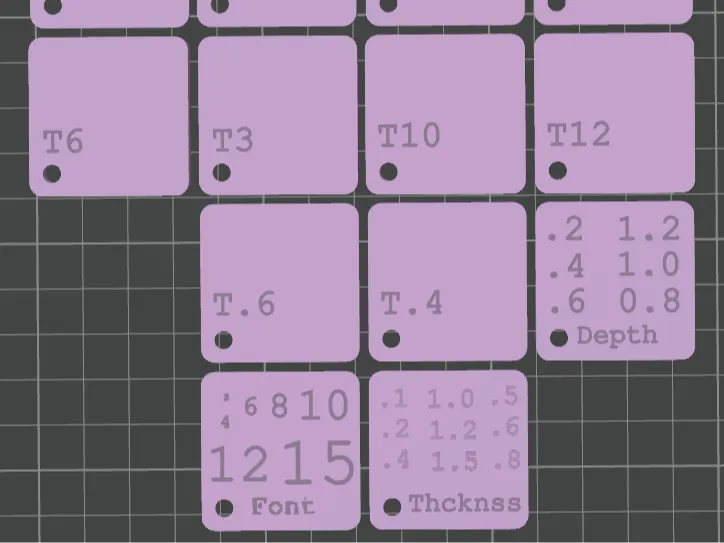 Thickness Plates 0.4 - 15mm and Font Thickness 
