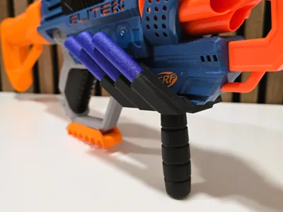 Nerf rail handle_V2 - grip - with darts holer