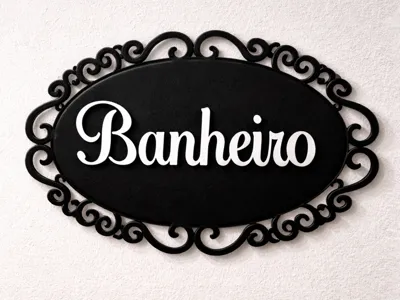 Decorative Bathroom Sign - Door Signage