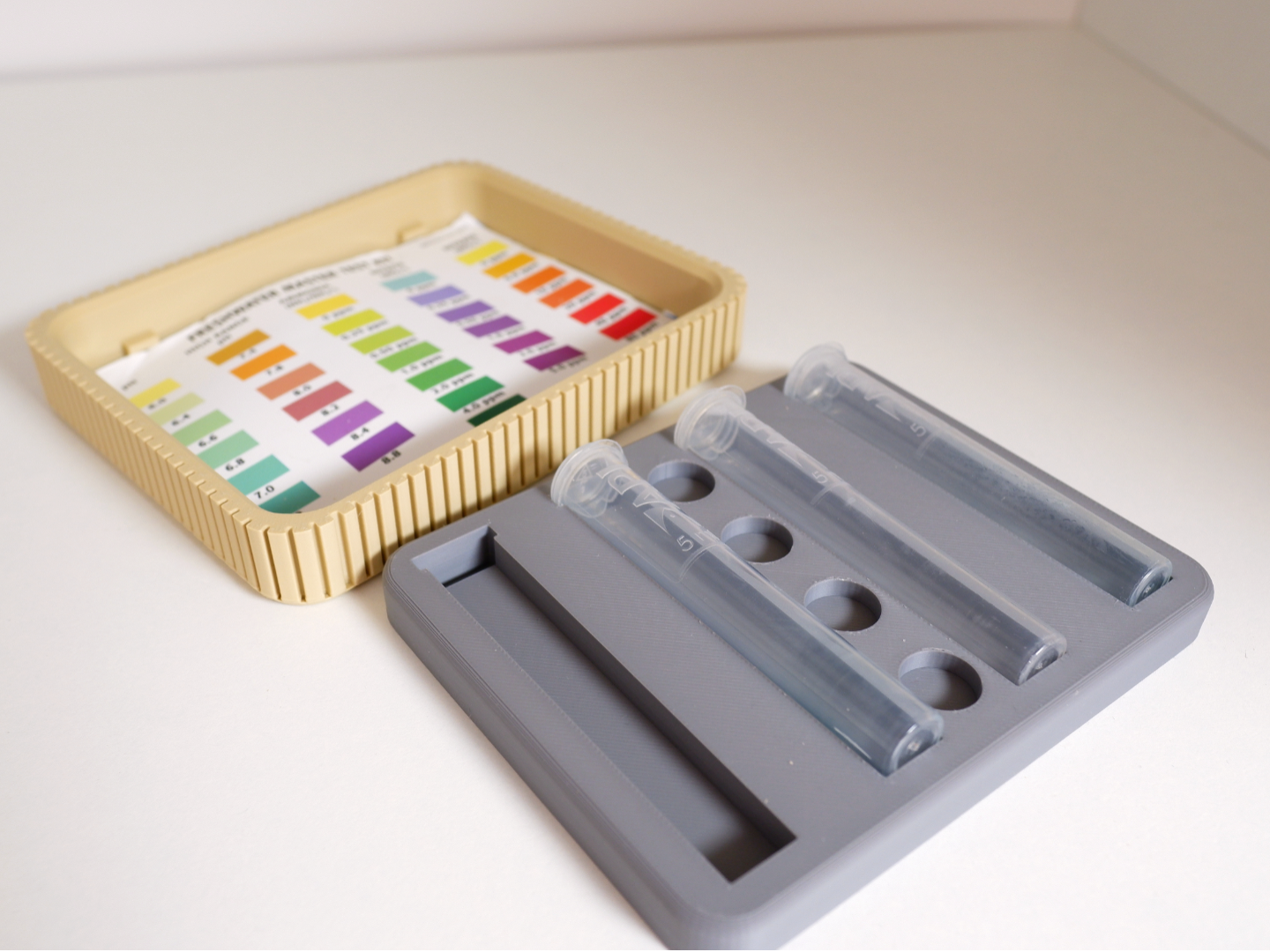Aquarium test kit holder - API test kit tray 