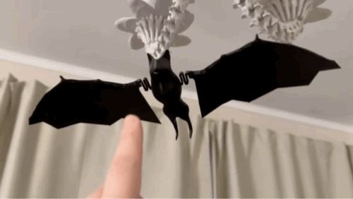 Hanging Bat with spring wings