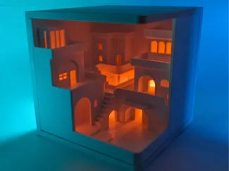 Diorama Cube – Mini Village Lumineux – LED