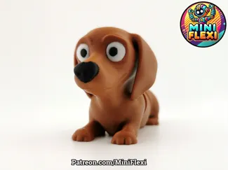 Mini Flexi Dachshund - No Support Articulated