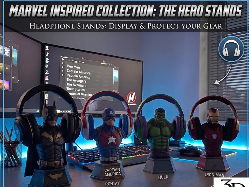 Marvel Inspired Headphone Stand Collection Holder