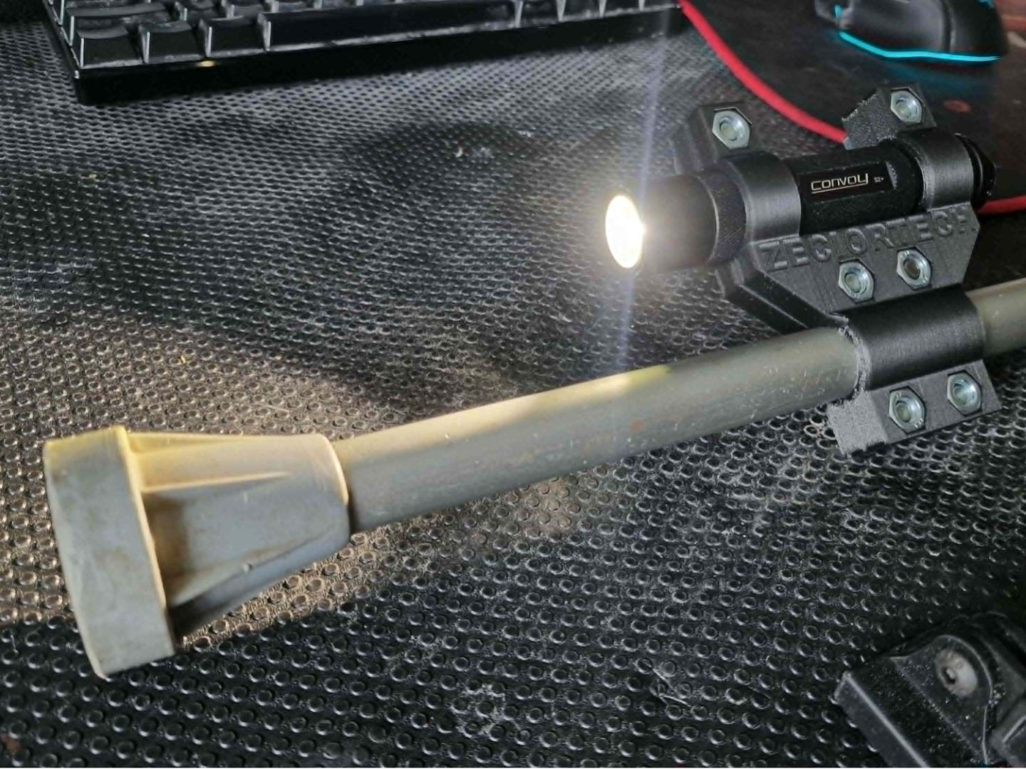 crutch tactic flashlight convoy S2+ and similar
