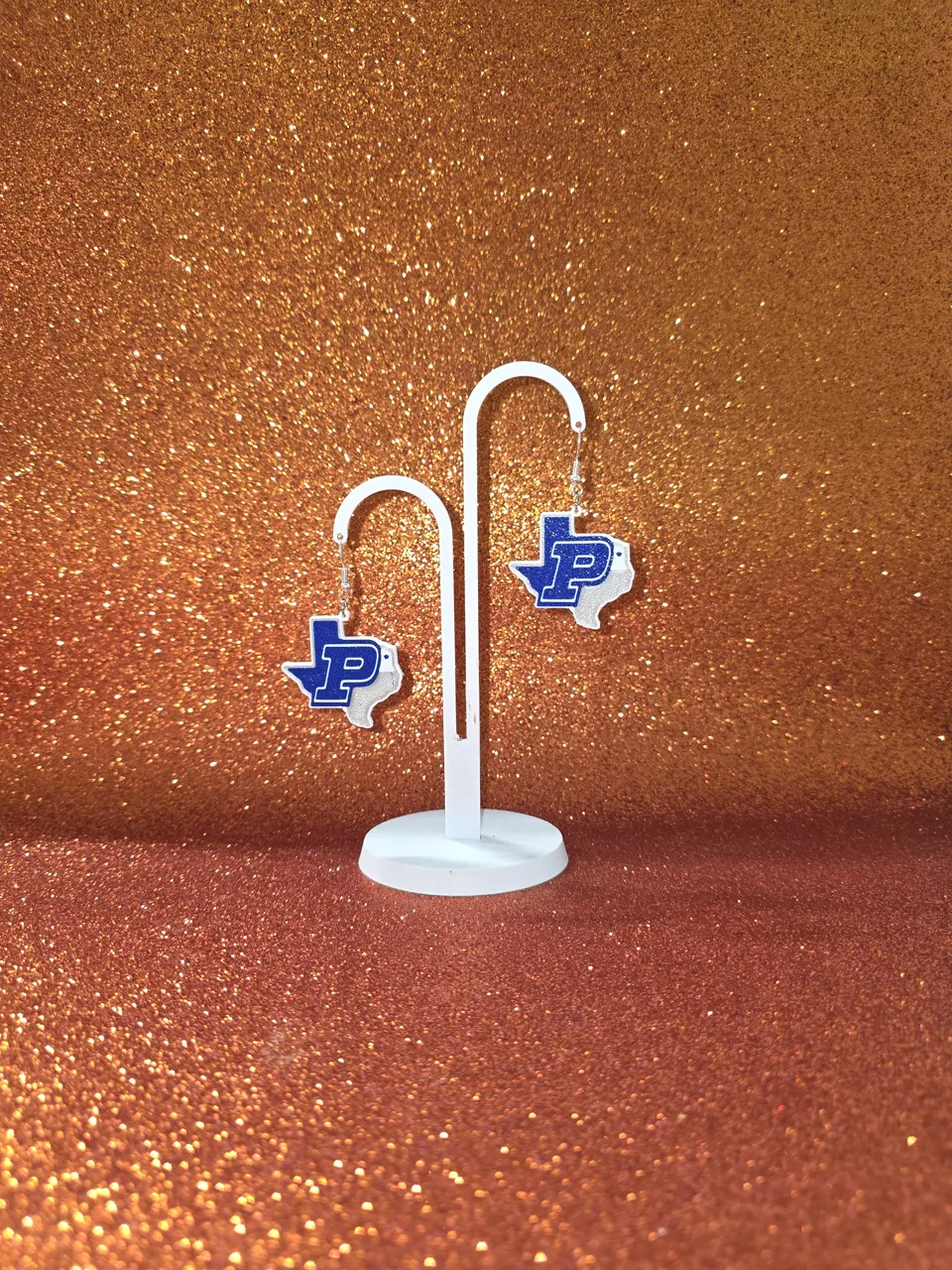 Varsity Texas P earrings view 3