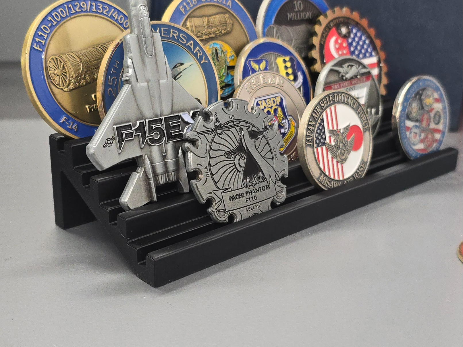 Four-Tier Challenge Coin Display