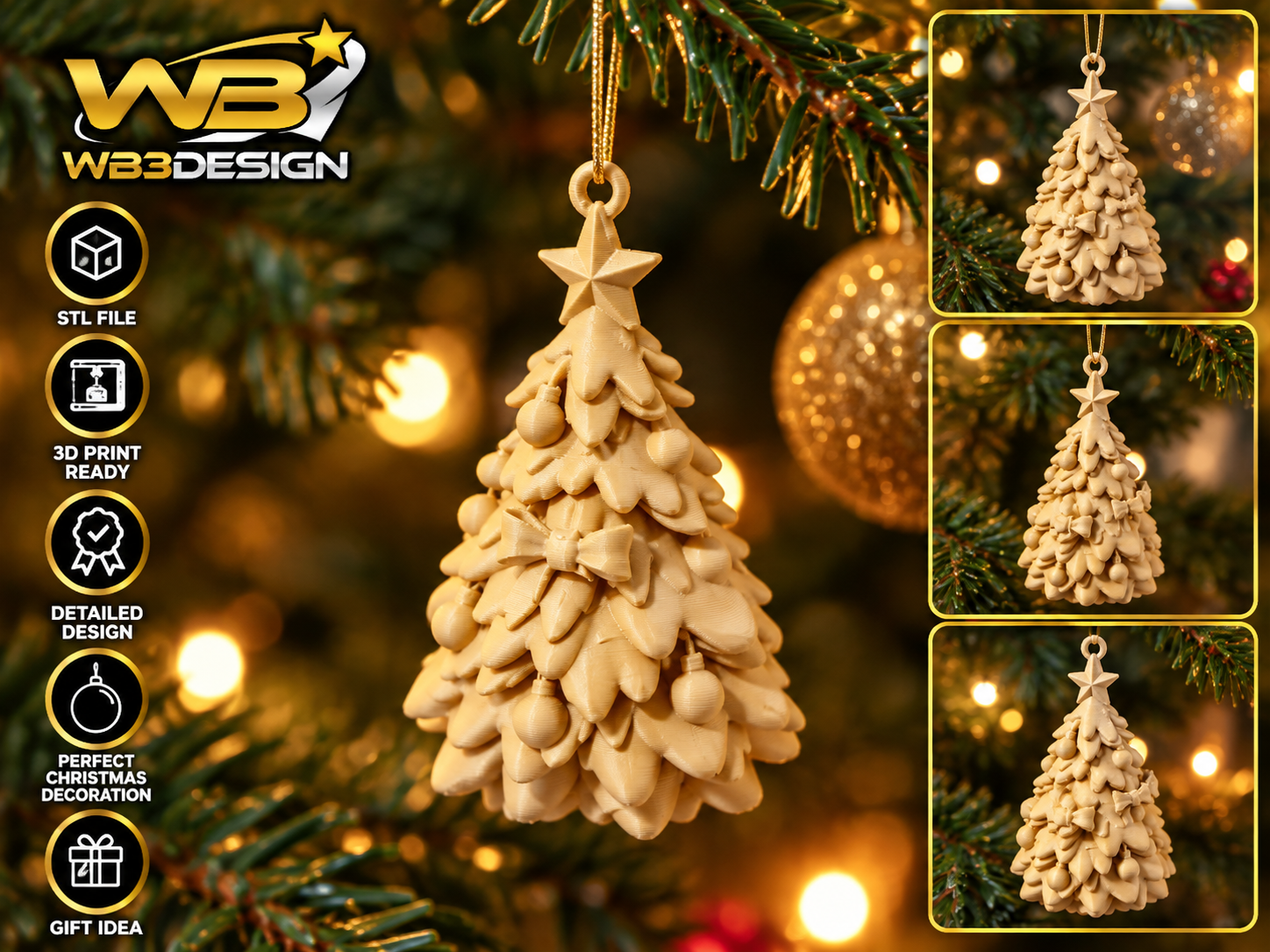 Christmas Tree Bauble 3D model by WB3Design