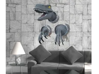 Dinosaurier bricht aus der Wand heraus